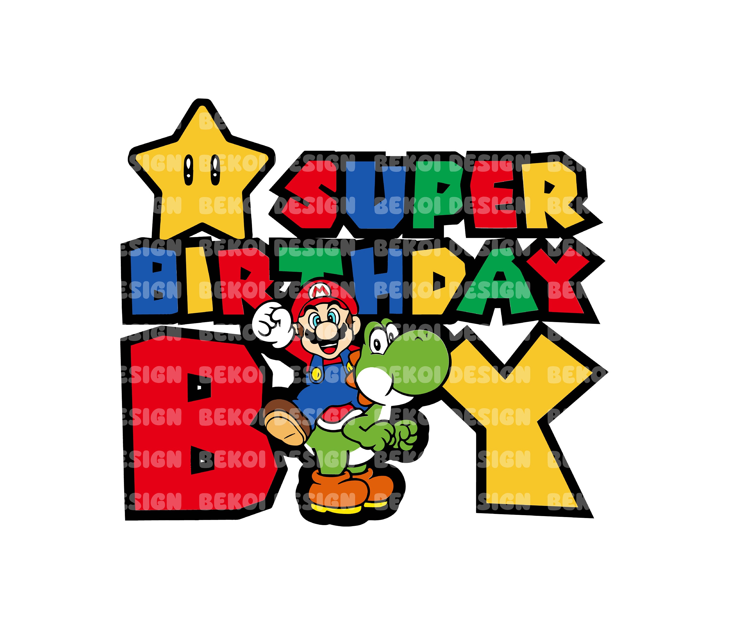 Super Birthday Boy Png, Super Mario Birthday Svg, Super Mario Birthday Png, Mario Svg, Mario Sublimation, Birthday Boy Png Svg