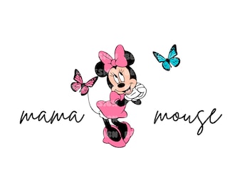 Mouse and Friends Mama Png, Mouse Mom Svg, Mouse Mama Png, Mama Png, Mom Svg, Mother's Day 2024 Png, Digital File, Only Png