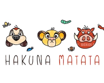 Hakuna Matata Svg, Hakuna Matata Png, Hakuna Matata Cut Svg, Cricut Svg, Family Trip Svg, Hakuna Matata, Lion King Simba Svg, Digital File