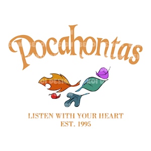 Retro Pocahontas Png, Listen With Your Heart Png, Pocahontas Png, Princess Png, Princess Clipart, Only Png, Digital File