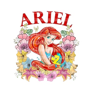 Ariel Png, Sirenita Png, Sublimación Ariel, Sirena Clipart, Sirenita Png, Princesa Png, Descarga Instantánea, Archivo Digital
