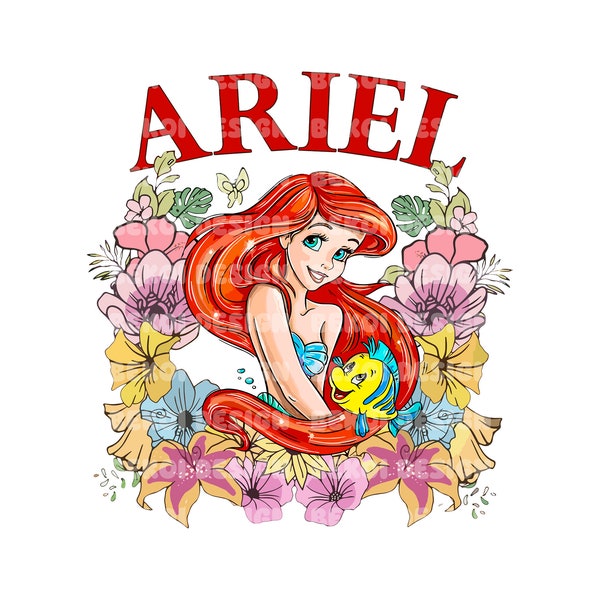 Ariel Png, Little Mermaid Png, Ariel Sublimation, Mermaid Clipart, Little Mermaid Png, Princess Png, Instant Download, Digital File