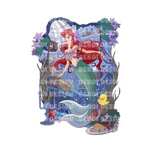Ariel Png, Sirenita Png, Sublimación Ariel, Sirena Clipart, Sirenita Png, Princesa Png, Descarga Instantánea, Archivo Digital