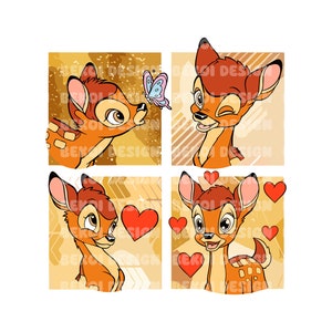 Bambi  Png, Bambi Clipart, Bambi Cute Deer, Deer Clip Art, Bambi Watercolor Clipart, Bambi Shirt Png, Digital File, Only Png