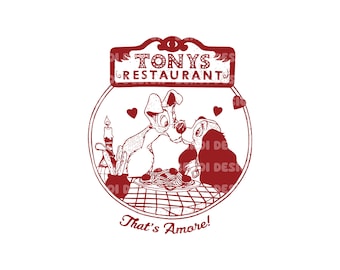 Lady and the Tramp Svg, Lady and the Tramp Png, Digital Download, Instant Download, Cricut Files, Lady and the Tramp Svg