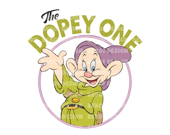 Dopey One Png Svg, Cricut Svg, Snövit Png Svg, Prinsessor Png, Vintage Prinsessa Png, Semesterläge Png, Familjeresa Png, Magiskt Kungarike