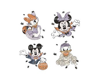 Ratinho de Halloween e seus amigos Minnie PNG, Minnie Mouse Svg, Halloween PNG, Minnie de Halloween PNG, Camiseta de Halloween, Arquivo Digital, Somente PNG