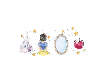 Watercolor Princess Png, Princess Svg, Princess Svg For Sublimation, Family Vacation Svg Png, Girls Squad Png Svg, Digital Png