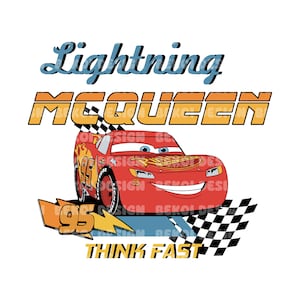 Cars Png, Lightning McQueen Png, Think Fast Cars Png, Png Cars Sublimation Design, Only Png, Digital File, Instant Download