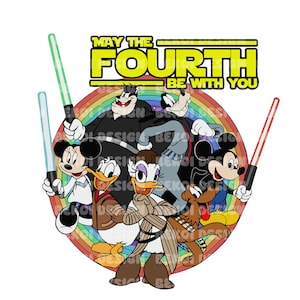 May The Fourth Be With You Png, Mouse and Friends Png, Star Wars Png, Mouse Png, Star Wars Clipart, Digital File, ONLY PNG