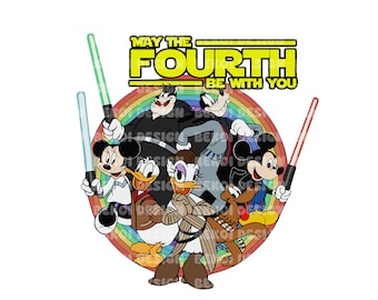 May The Fourth Be With You Png, Mouse and Friends Png, Star Wars Png, Mouse Png, Star Wars Clipart, Digital File, ONLY PNG