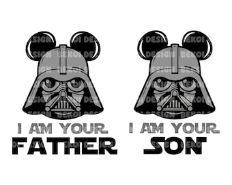 I Am Your Father I Am Your Son Png Svg, Svg For Cricut, Father And Son Matching Png, Star Wars Father Son Png, Father's Day Png, Star Wars