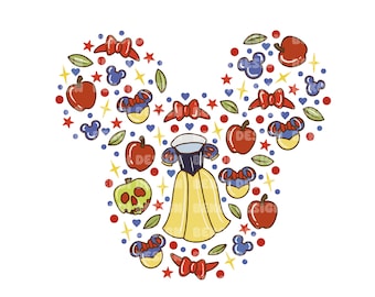 Snow White Png, Seven Dwarfs Png, Snow White Sublimation, Snow White Svg, Princess Clipart, Princess Svg, Princess Shirt Png, Digital File