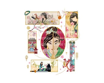 Mulan Princess Svg, Cute Princess Svg, Mulan Svg, Mulan Birthday, Instant Download, Mulan Princess Png, Digital File