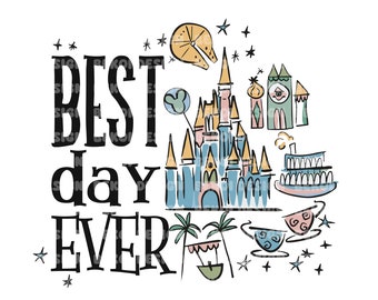 Best Day Ever Svg, Theme Park SVG, Magical Svg, Castle, Trip SVG, Theme Park Vacation, World Park SVG, Cricut Files