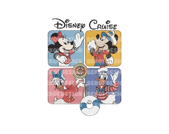 Retro Cruise Png, Family Vacation Cruise Png, Cruise Trip Png, Mouse and Friends Cruise Png, Magical Kingdom Png, Family Vacation Png