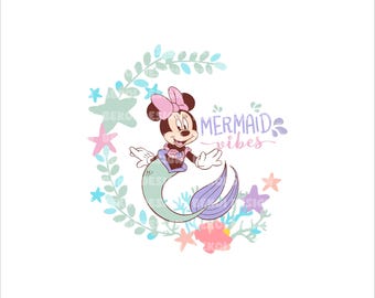 Mermaid minnie Png, Little Mermaid Png, Ariel png, Mermaid Clipart, Little Mermaid Png, Princess Png, Instant Download, Only Png