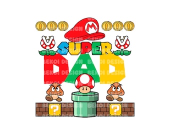Super Mario Family Matching Png Svg, Mario Dad Svg, Father's Day Png Svg, Family Vacation Png Svg, Super Mario Birthday Png, Mario Png