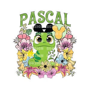 Retro Rapunzel Pascal Png, Retro Princess Png, Retro Pascal Png, Floral Pascal Png, Pascal, Only Png, Instant Download, Digital File