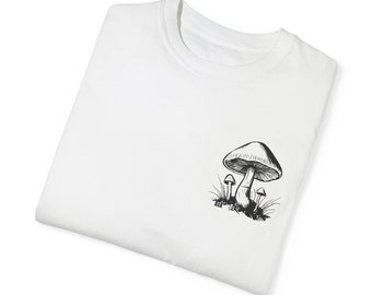 T-shirt unisexe teint en pièce champignon