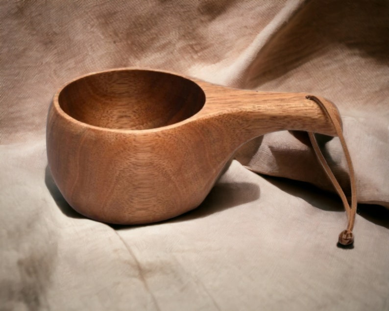 Finland Kuksa Wooden Coffee Mug, Wooden Tea Cup, Wooden Handmade Cup 3