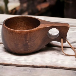 Finland Kuksa Wooden Coffee Mug, Wooden Tea Cup, Wooden Handmade Cup 2