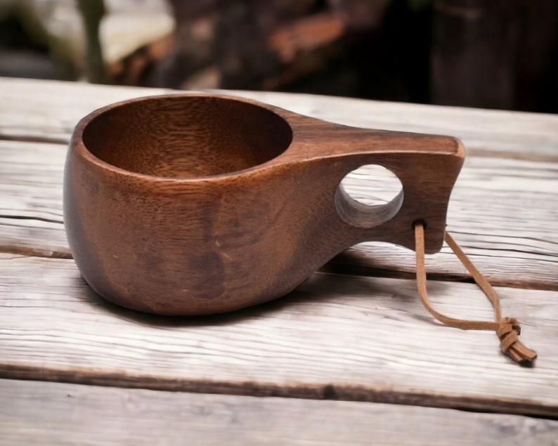Finland Kuksa Wooden Coffee Mug, Wooden Tea Cup, Wooden Handmade Cup 2
