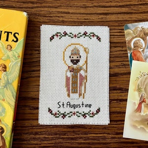 Catholic Cross Stitch Saint Catholic Homeschool St Augustine of Hippo Cross Stitch Liturgical Homeschool Kids Catholic Gift Cross Stitch PDF