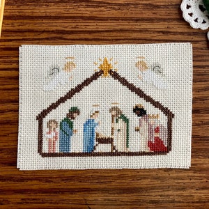 Small Nativity Cross Stitch Simple Nativity Cross Stitch Nativity Cross Stitch Pattern Simple Catholic Cross Stitch Christmas Cross Stitch
