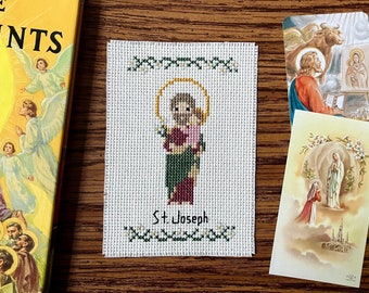 Catholic Cross Stitch Saint Catholic Homeschool St Joseph Cross Stitch Liturgical Living Kids Catholic Gift Cross Stitch Pattern PDF