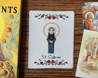Catholic Cross Stitch Saint Catholic Homeschool St Cabrini Cross Stitch Liturgical Living Kids Catholic Gift Cross Stitch Pattern PDF