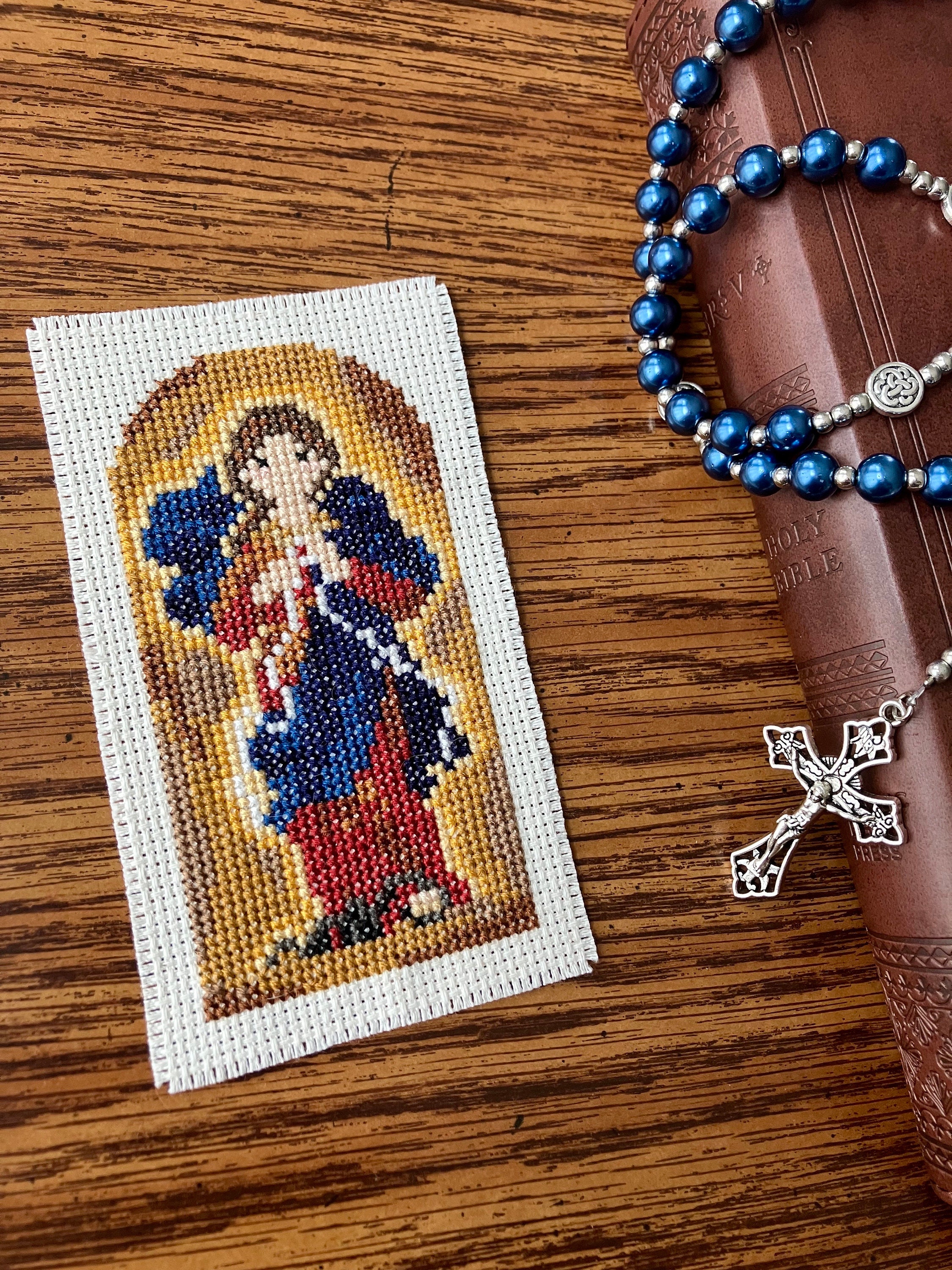 Catholic Cross Stitch Catholic Mary Cross Stitch Mary Untier of Knots ...