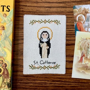 Catholic Cross Stitch Saint Catholic Homeschool St Catherine Cross Stitch St Catherine of Siena Catholic Gift Cross Stitch Pattern PDF