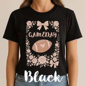 Gameday Floral Shirt, Coquette Game Day, Football Gift, Game Day Outfit, Tailgate Shirt, Womens Football Apparel