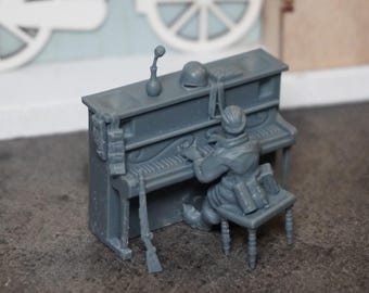 The German Soldier Pianist, World War II, Scale 15mm, 20mm and 28mm, WW2, Historical Miniature Wargame