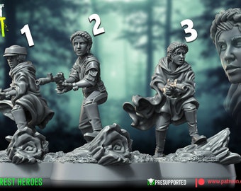 SW Princesse Leia Organa Impression 3D 35mm et 40mm pour Jeu de Plateau SW Legion et SW Shatterpoint
