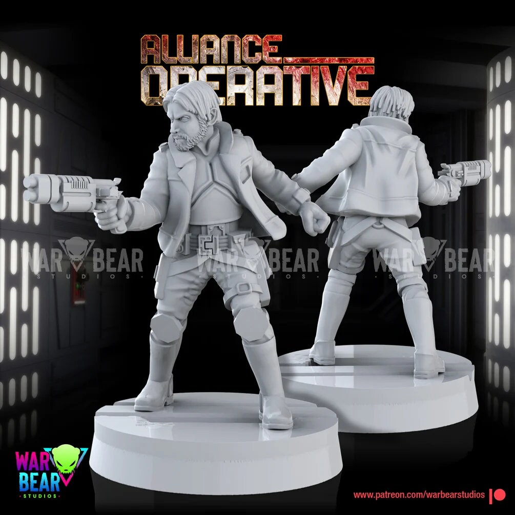 Figurine Alliance Rogue Leader - Star Wars Legion & Shatterpoint - Impression 3D Neuve
