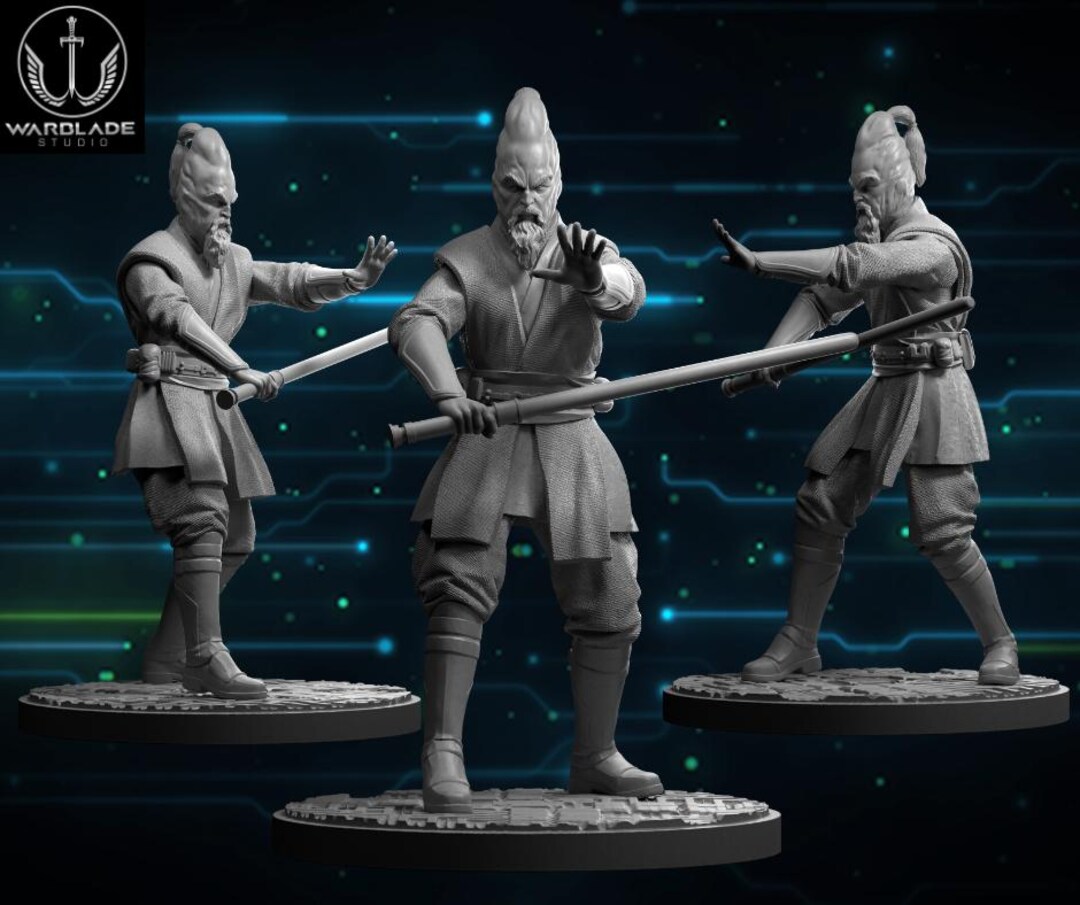 Ki-adi-mundi, 3D Print 35mm and 40mm for Star Wars Legion and Star