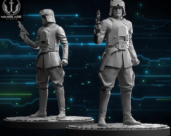 SW Imperial Officer, 3D Printing 35mm and 40mm for Board Game SW Legion and SW Shatterpoint, Wargame