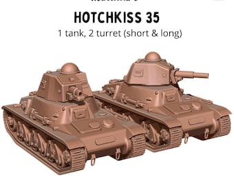 Tanque francés H35, Segunda Guerra Mundial, Escala 15mm, 20mm y 28mm, WW2, Juego de guerra histórico