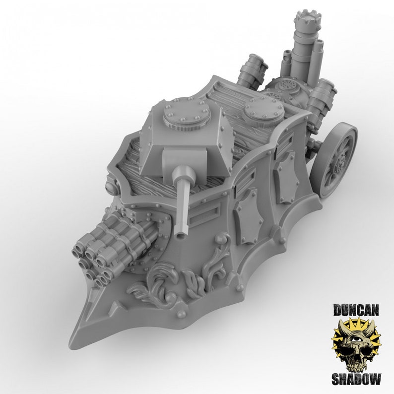 Steam Tank With Machine Gun, Resin Miniature for Dungeon Games and ...