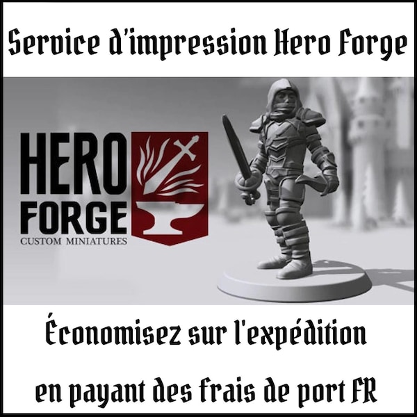 Service d'Impression de Miniatures Hero Forge,  Figurines Donjons et Dragons, Commandez votre Figurine Hero Forge en France, Impression 3D