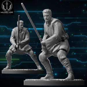 SW Obi-Wan Kenobi Padawan, 3D Printing 35mm and 40mm for Board Game SW Legion and SW Shatterpoint, Wargame