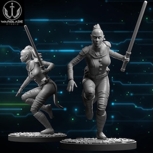 SW Juhani, 3D-Druck 35 mm und 40 mm für Brettspiel SW Legion und SW Shatterpoint, Wargame