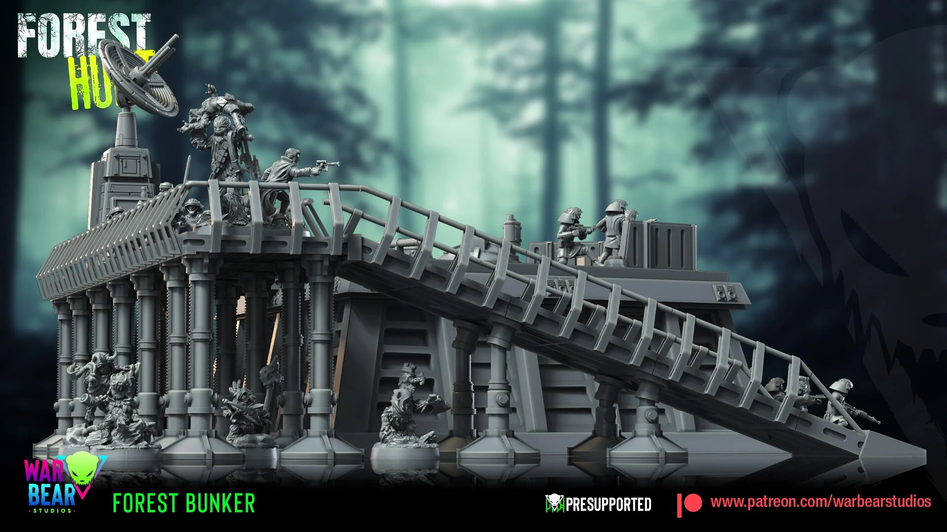 Décor Forest Bunker Endor Star Wars Legion - Impression 3D échelle 35mm
