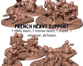 French Heavy Infantry Support, Second World War, Scale 15mm, 20mm, and 28mm, WW2, Historical Wargame