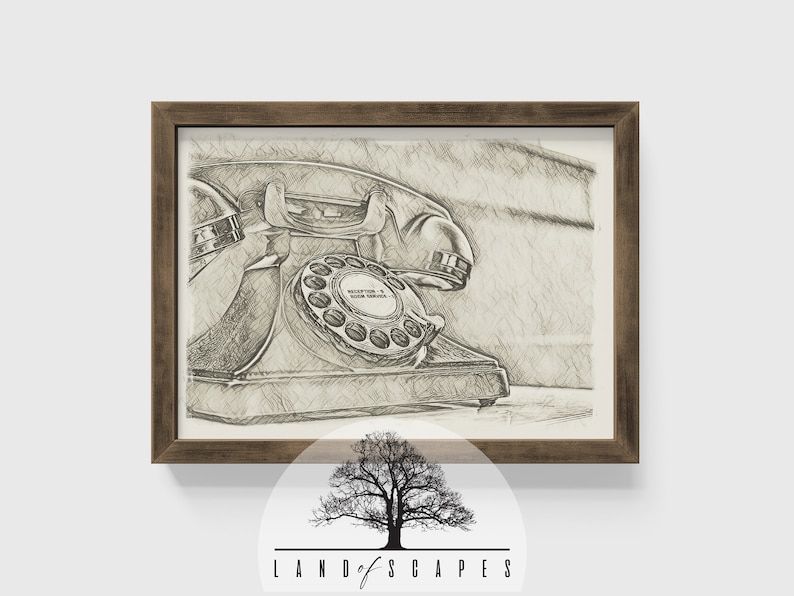 Vintage Telephone Print Old Phone Art Classic Home Art DIGITAL DOWNLOAD ...