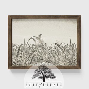 Hay and Grass Art | Vintage Field Design | Country Crop of Hay |Field of Dreams Print | Casual Home Decor | DOWNLOAD