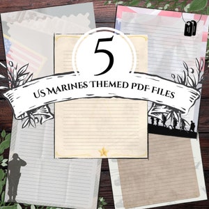 Papelería con temática militar - Papel para escribir cartas militares - Papelería imprimible - ¡Descarga instantánea!