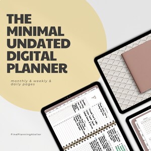 Undated Digital Planner | Goodnotes Planner | Notability Planner | iPad Planner | Daily & Weekly Planner | Digital Journal